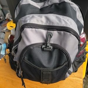 Large backpack Gray Black Back Pack Size Large